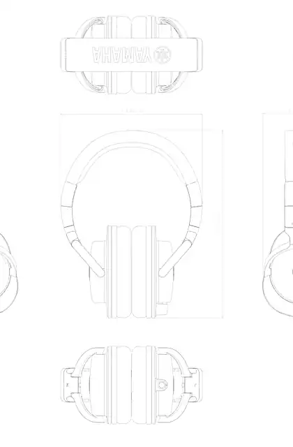 yamaha雅马哈HPH-MT8 Dimensions